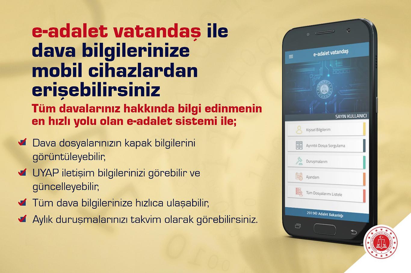 ‘e-adalet vatandaş’ uygulaması kullanıma sunuldu